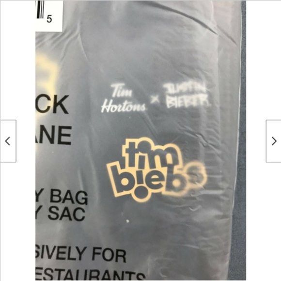 Justin Bieber x Tim Hortons Fanny Pack & Cotton Tote Bag Tim Biebs NEW Set of 2 - Picture 7 of 7